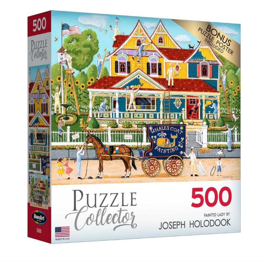 RoseArt - Puzzle Collector - Painted Lady - 500 Piece Jigsaw Puzzle